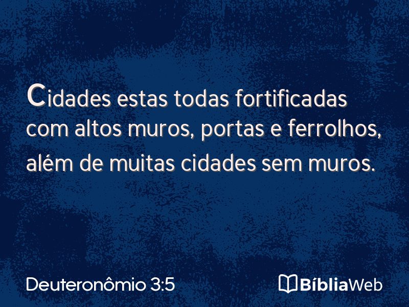 Deuteronômio 3:5 em imagem para compartilhar