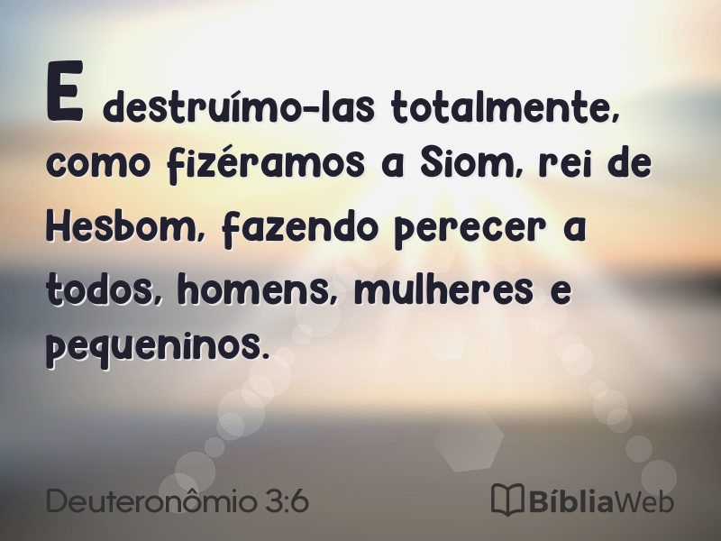 Deuteronômio 3:6 em imagem para compartilhar
