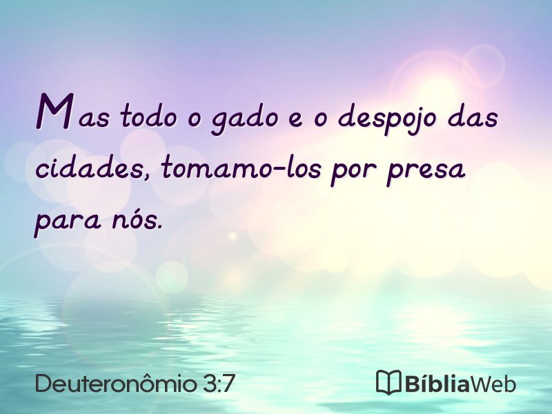 Deuteronômio 3:7 em imagem para compartilhar