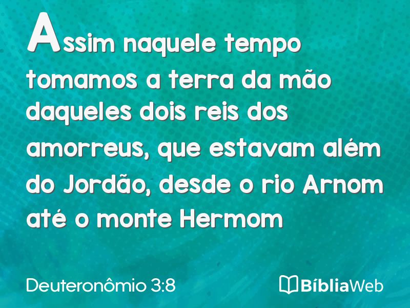 Deuteronômio 3:8 em imagem para compartilhar