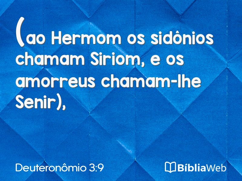 Deuteronômio 3:9 em imagem para compartilhar