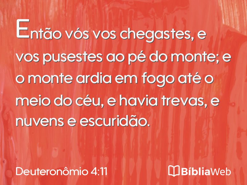 Deuteronômio 4:11 em imagem para compartilhar