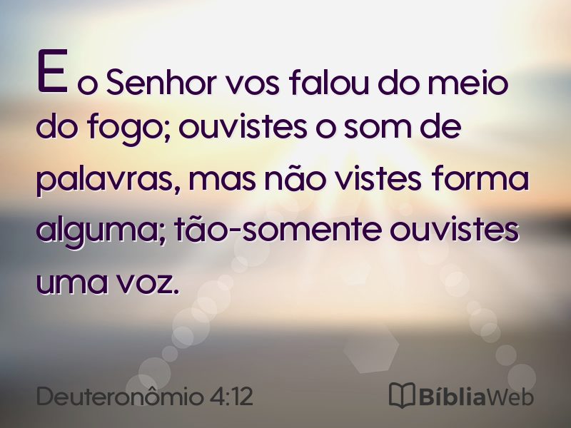 Deuteronômio 4:12 em imagem para compartilhar