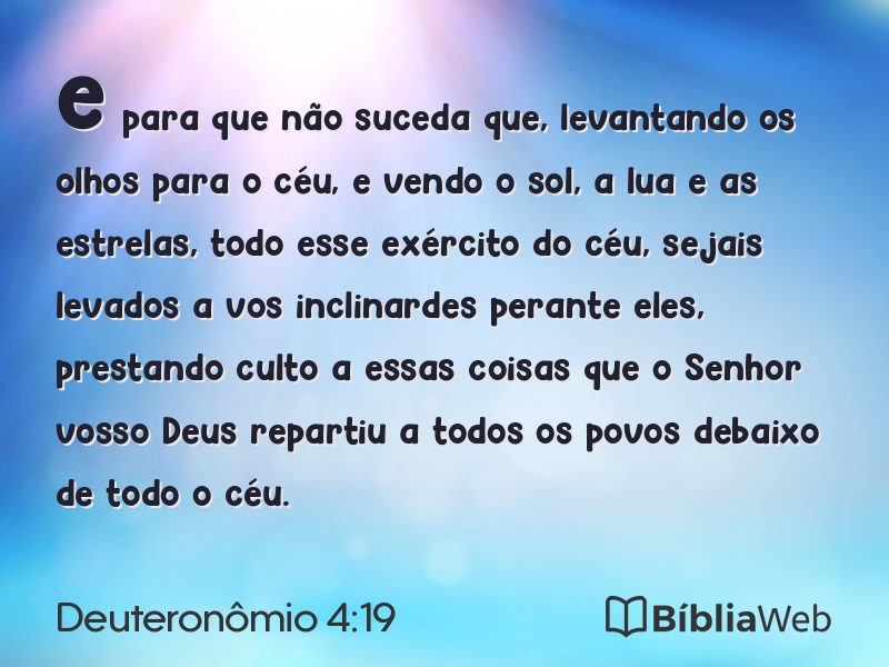 Deuteronômio 4:19 em imagem para compartilhar