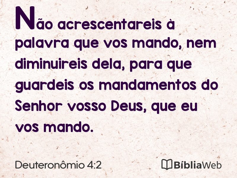 Deuteronômio 4:2 em imagem para compartilhar