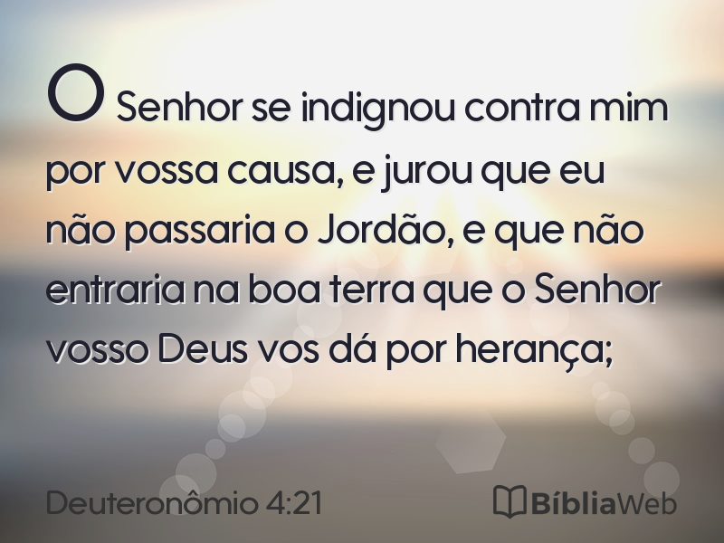 Deuteronômio 4:21 em imagem para compartilhar