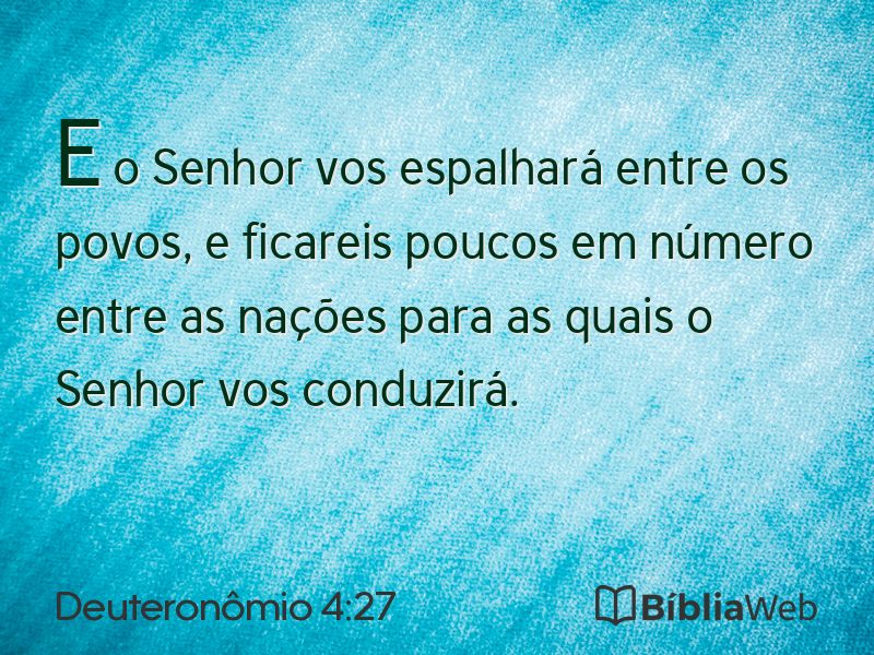 Deuteronômio 4:27 em imagem para compartilhar