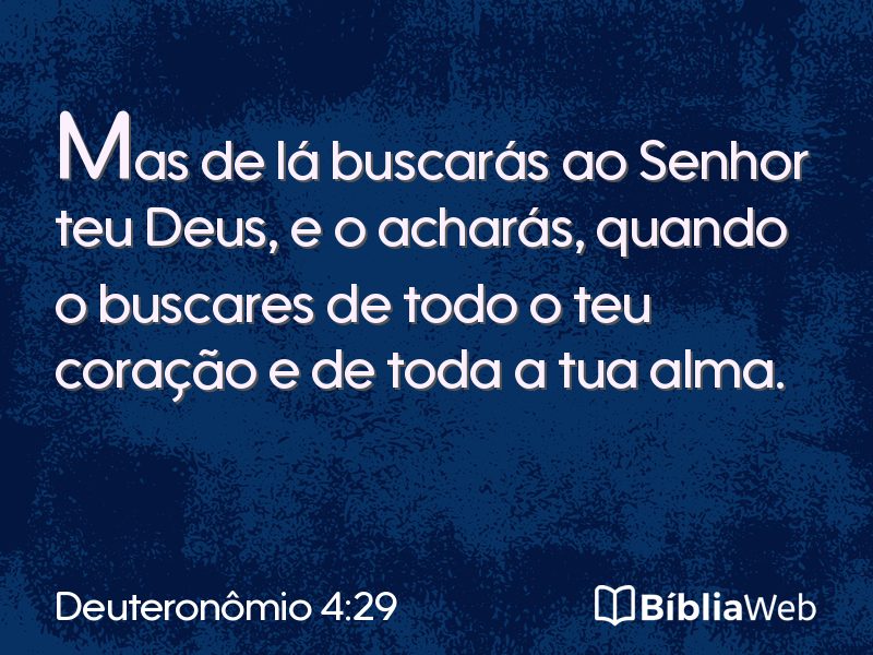 Deuteronômio 4:29 em imagem para compartilhar