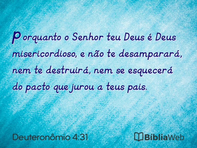 Deuteronômio 4:31 em imagem para compartilhar