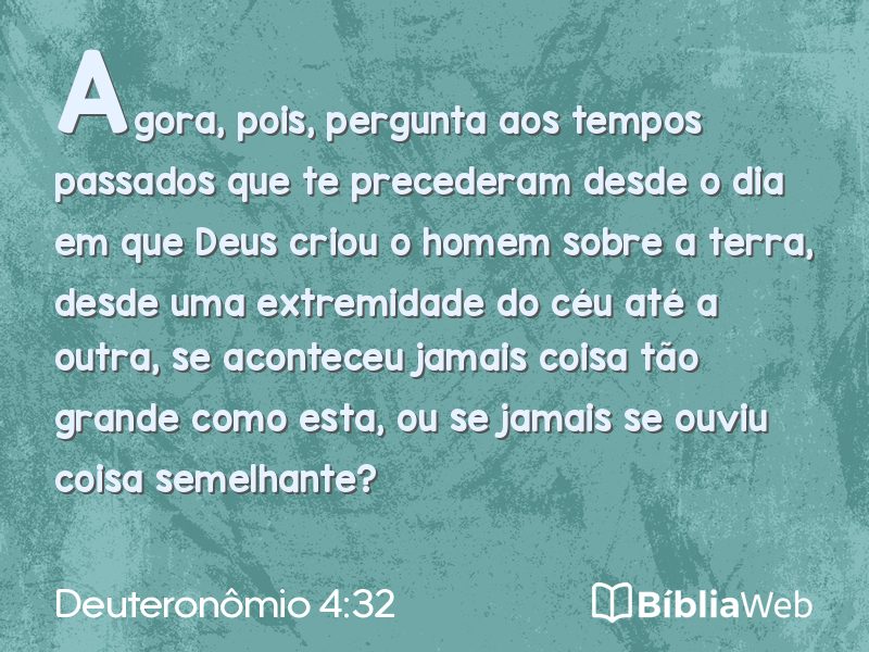 Deuteronômio 4:32 em imagem para compartilhar