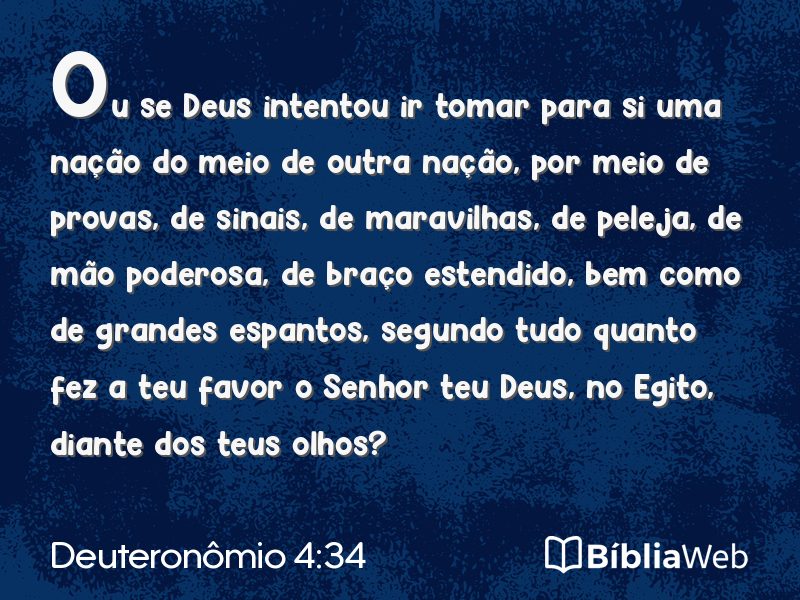 Deuteronômio 4:34 em imagem para compartilhar
