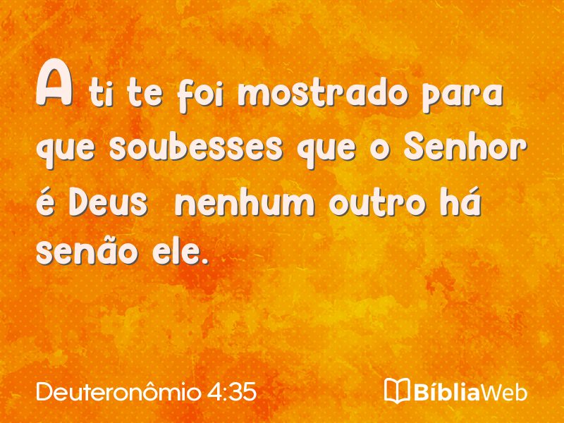 Deuteronômio 4:35 em imagem para compartilhar