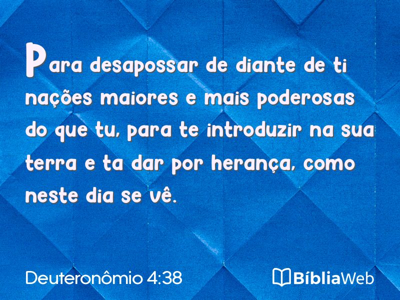 Deuteronômio 4:38 em imagem para compartilhar