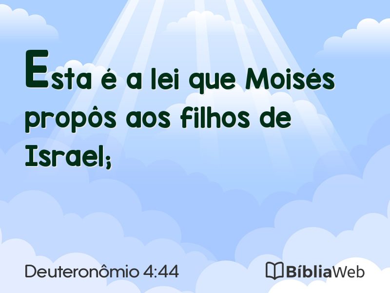 Deuteronômio 4:44 em imagem para compartilhar