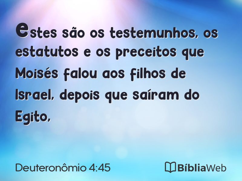 Deuteronômio 4:45 em imagem para compartilhar