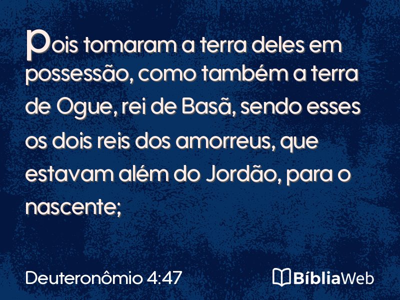 Deuteronômio 4:47 em imagem para compartilhar