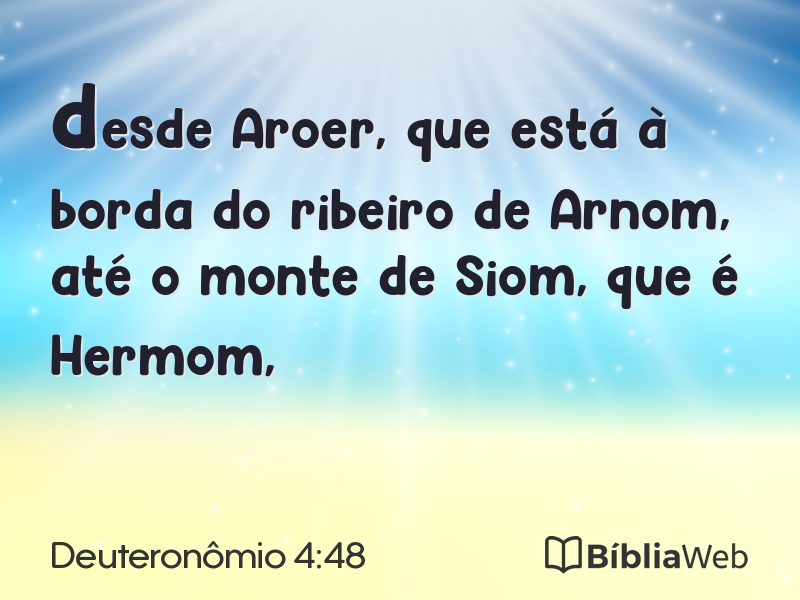 Deuteronômio 4:48 em imagem para compartilhar