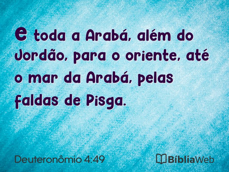 Deuteronômio 4:49 em imagem para compartilhar