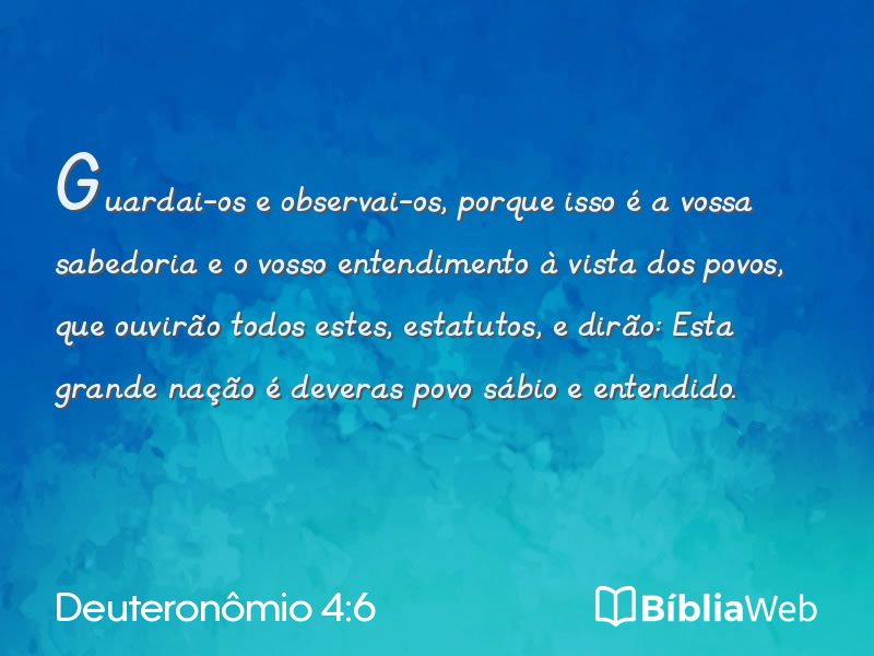 Deuteronômio 4:6 em imagem para compartilhar