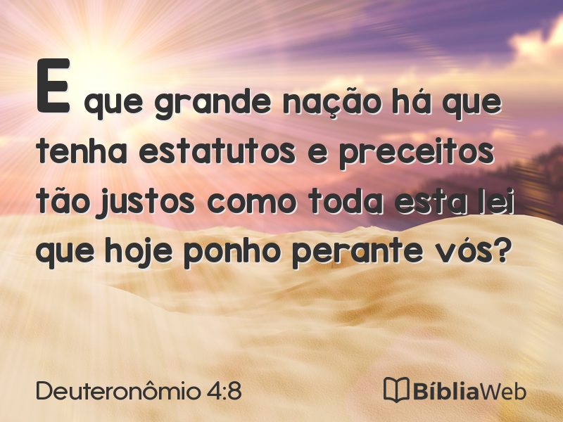 Deuteronômio 4:8 em imagem para compartilhar