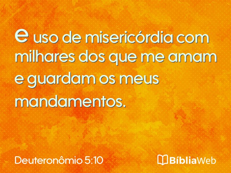Deuteronômio 5:10 em imagem para compartilhar