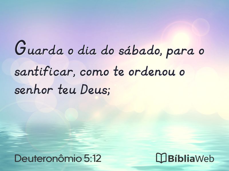 Deuteronômio 5:12 em imagem para compartilhar