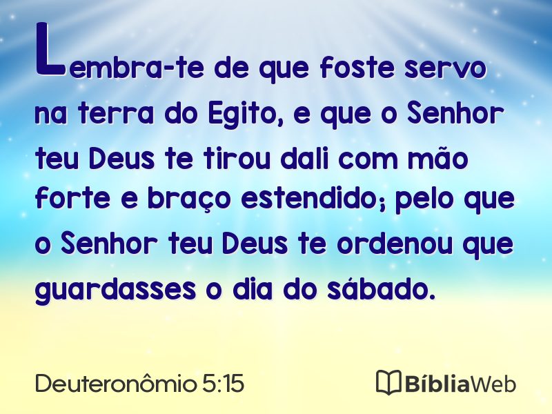 Deuteronômio 5:15 em imagem para compartilhar