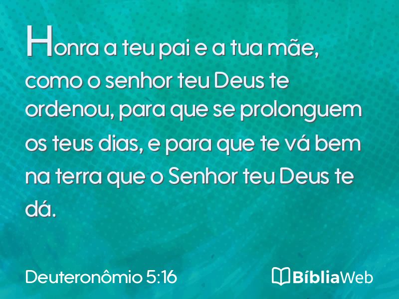 Deuteronômio 5:16 em imagem para compartilhar