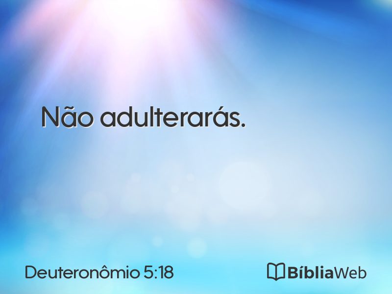 Deuteronômio 5:18 em imagem para compartilhar