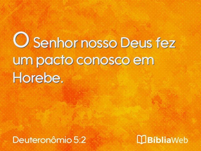Deuteronômio 5:2 em imagem para compartilhar