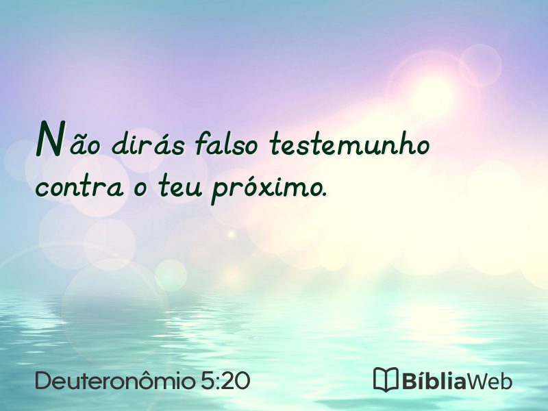 Deuteronômio 5:20 em imagem para compartilhar