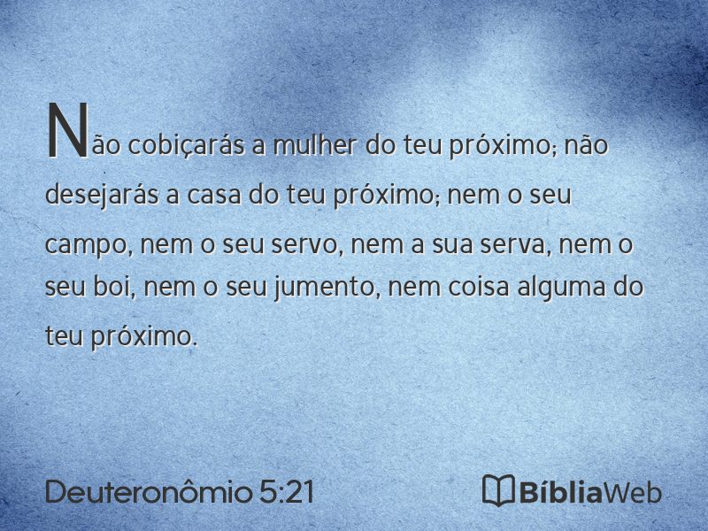 Deuteronômio 5:21 em imagem para compartilhar