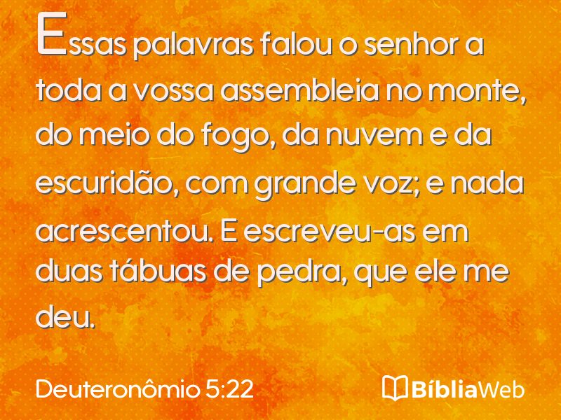 Deuteronômio 5:22 em imagem para compartilhar