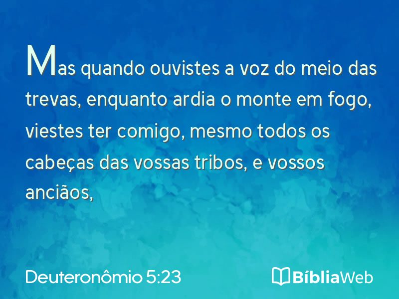 Deuteronômio 5:23 em imagem para compartilhar