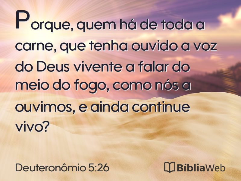 Deuteronômio 5:26 em imagem para compartilhar