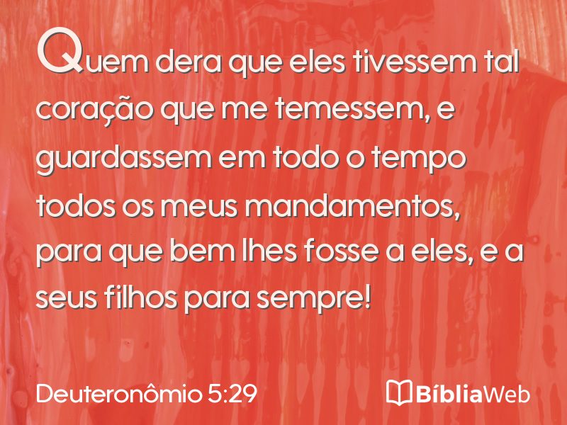 Deuteronômio 5:29 em imagem para compartilhar