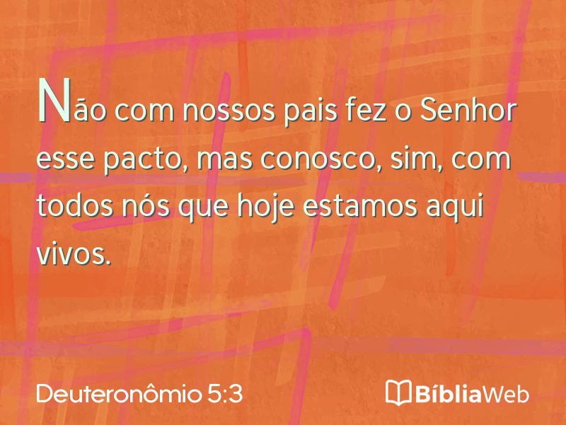 Deuteronômio 5:3 em imagem para compartilhar