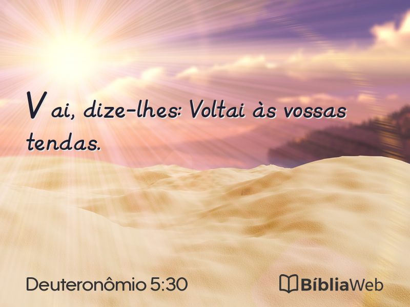 Deuteronômio 5:30 em imagem para compartilhar