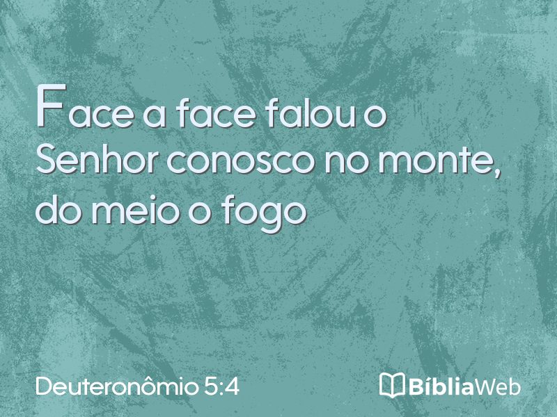 Deuteronômio 5:4 em imagem para compartilhar