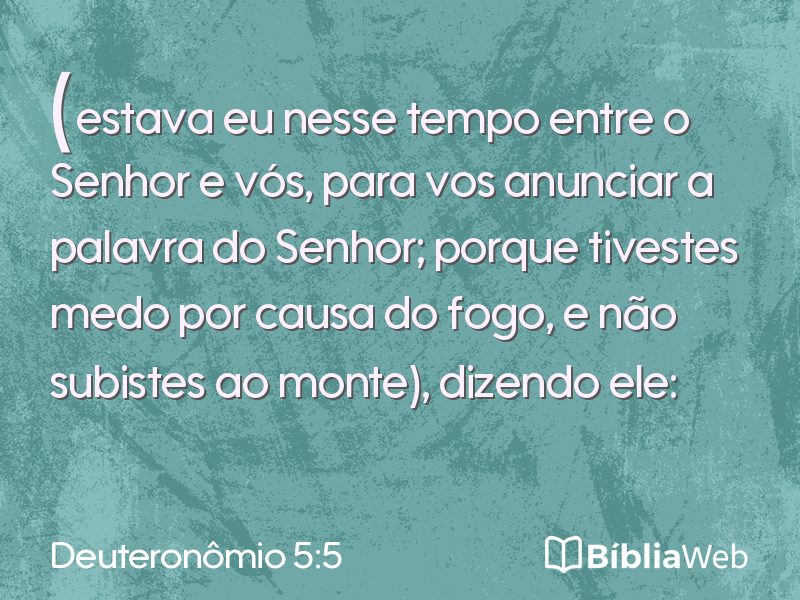 Deuteronômio 5:5 em imagem para compartilhar