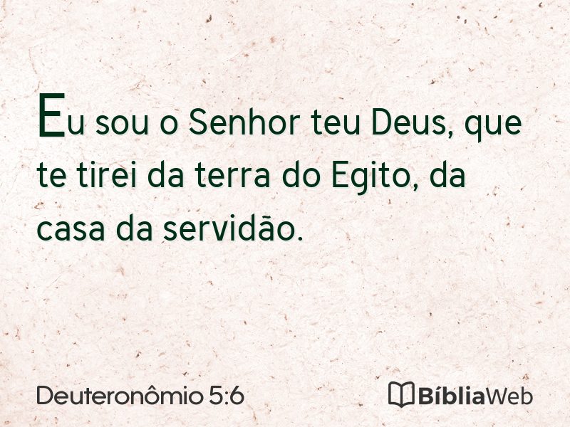 Deuteronômio 5:6 em imagem para compartilhar