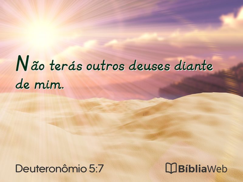 Deuteronômio 5:7 em imagem para compartilhar