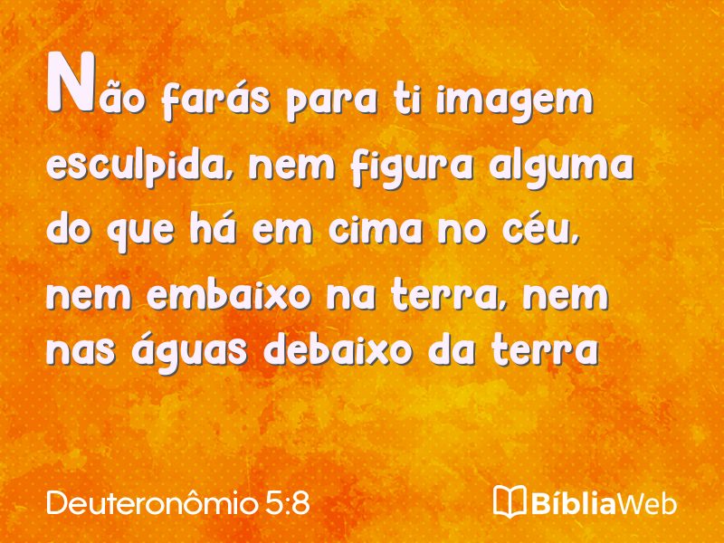 Deuteronômio 5:8 em imagem para compartilhar