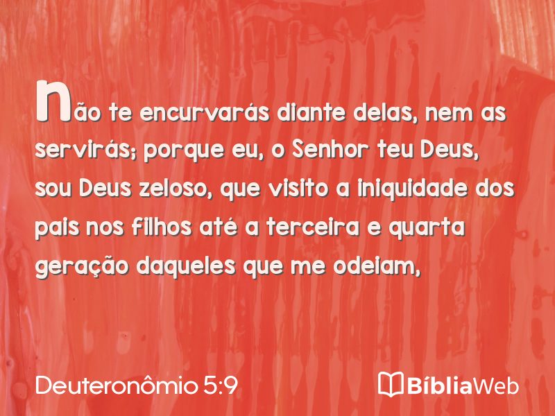 Deuteronômio 5:9 em imagem para compartilhar