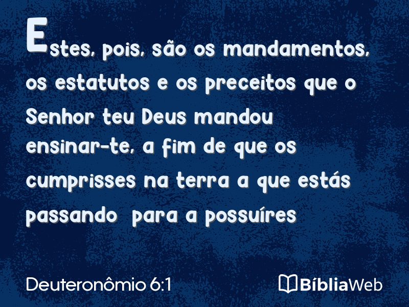 Deuteronômio 6:1 em imagem para compartilhar