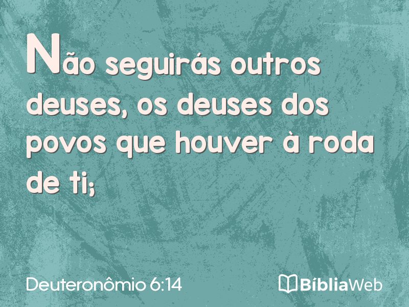 Deuteronômio 6:14 em imagem para compartilhar