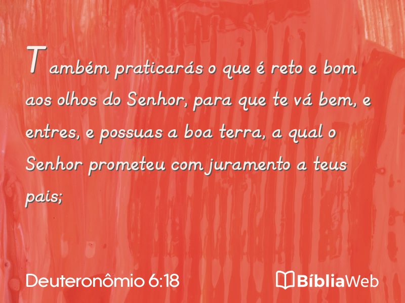 Deuteronômio 6:18 em imagem para compartilhar