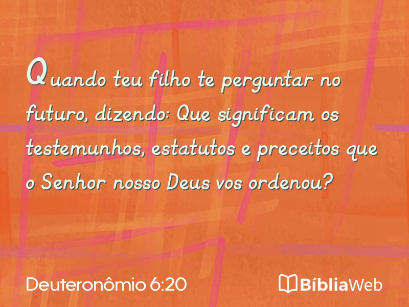 Deuteronômio 6:20 em imagem para compartilhar