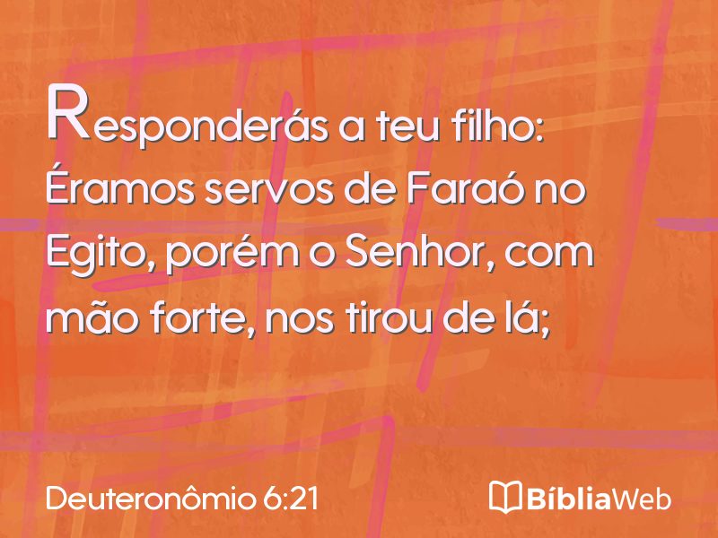 Deuteronômio 6:21 em imagem para compartilhar