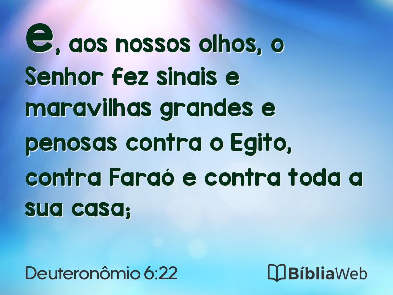 Deuteronômio 6:22 em imagem para compartilhar